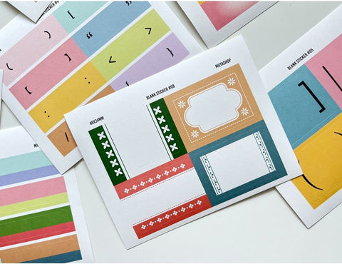 Blank Deco Sticker Pack | 16sheets