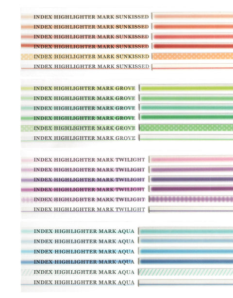 Index Long Highlighter Mark Sticky Notes [4types]