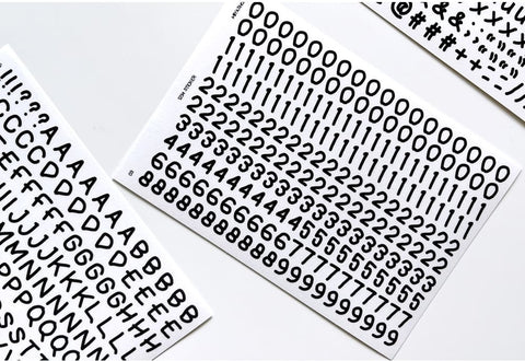 Uncut Deco Seal Sticker [Doodle Number] | 9sheets