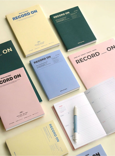 2027 Record On Weekly Planner B6 [4colors]
