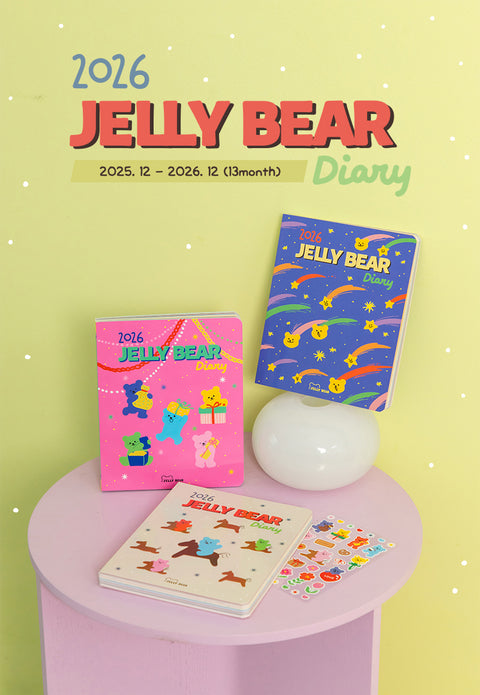 2026 Jelly Bear Weekly Diary [3types] | 2026 Weekly Planner