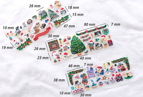 Kitty Christmas Seal Sticker [3types] | Cat Deco Sticker