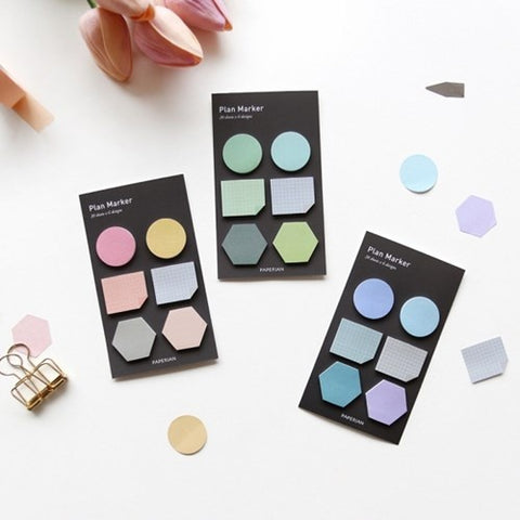 Plan Marker Sticky Notes [3colors] | Bookmark Tabs