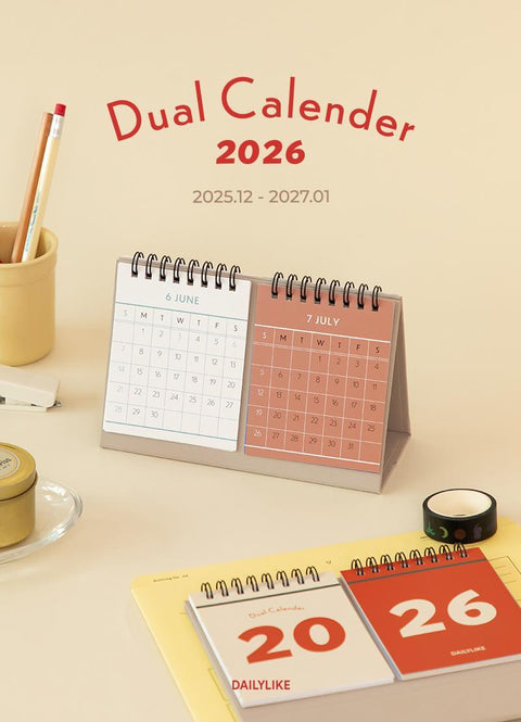2026 Dual Desk Calendar
