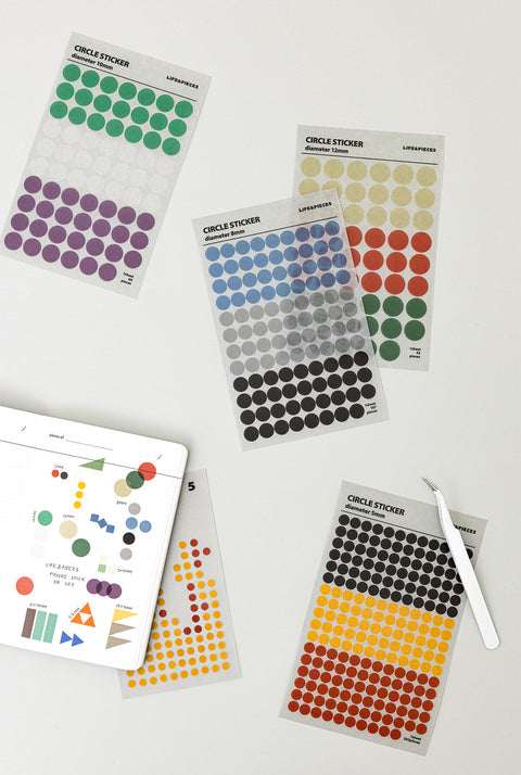 LIFE & PIECES Shape Sticker Pack [2types] | Circle