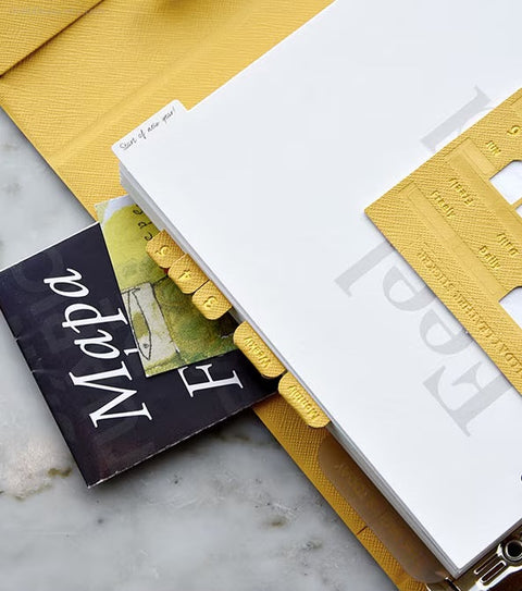 Allday Leather Index Tab Sticker ver.6 [2colors] | Leather Texture