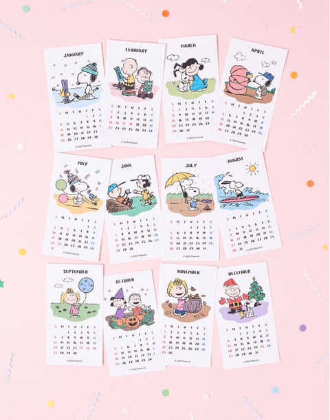 2026 Peanuts Snoopy Sticker Calendar