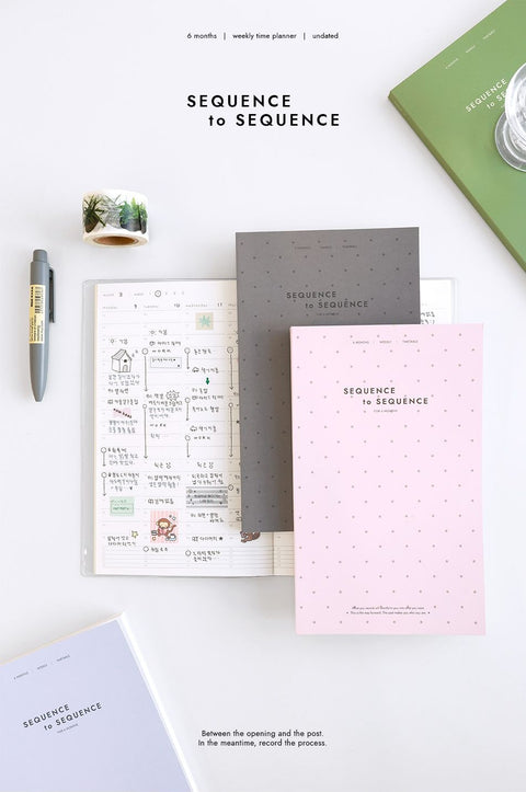 Sequence to Sequence Time Weekly Planner (6months) [5types]