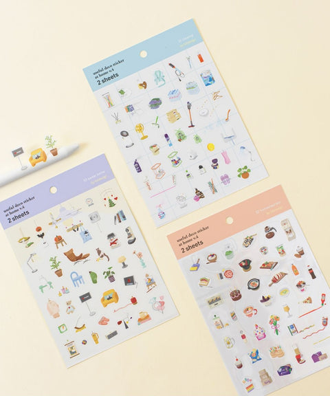 Useful Deco Stickers _ At Home v.4 [3types]