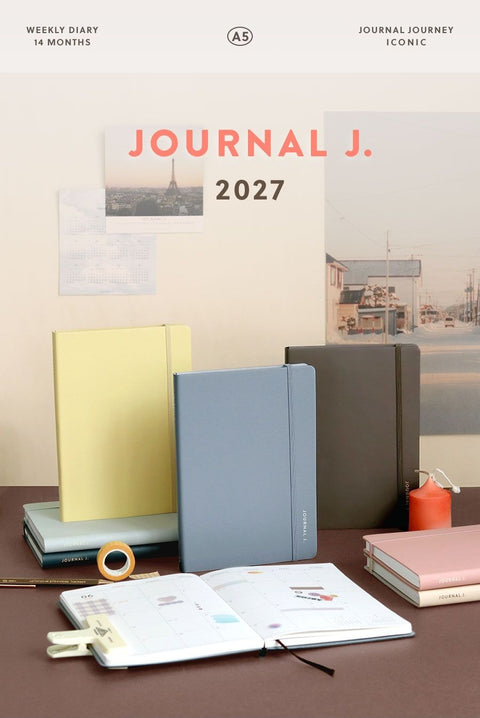 2027 Journal J. Weekly Planner A5 [7colors]