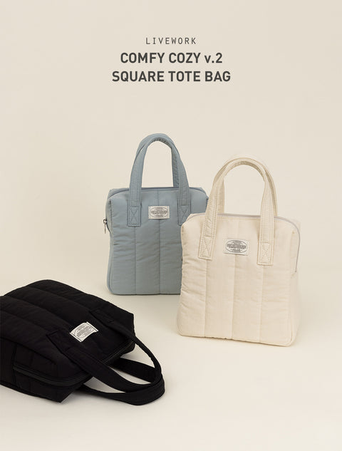 Comfy Cozy v.2 Square Tote Bag [3colors]