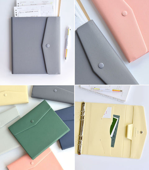 Slim Fit Binder Clutch A5 [6colors] | A5 6 Hole Cover