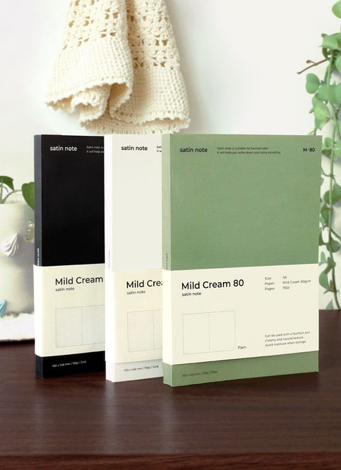 A6 Satin Notebook M80 [3colors] | Grid, Blank Notebook