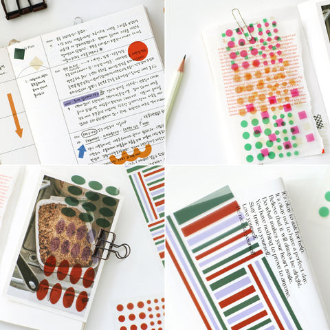 Pigment Transparent Sticker [28types]