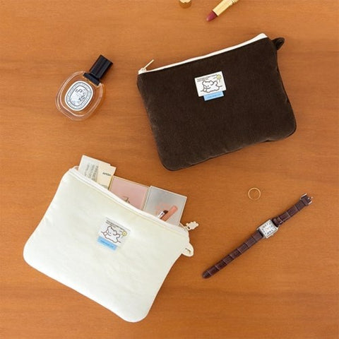 Coi Corduroy Flat Pouch [2colors] | Daily Pouch