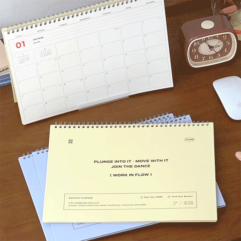 2026 Flow Monthly Planner A4 [2colors] | 2026 Desk Calendar
