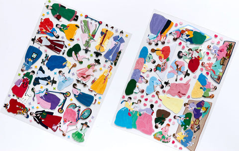 Gestures_ Hanbok Korean Traditional Clothes Seal Sticker [2types]