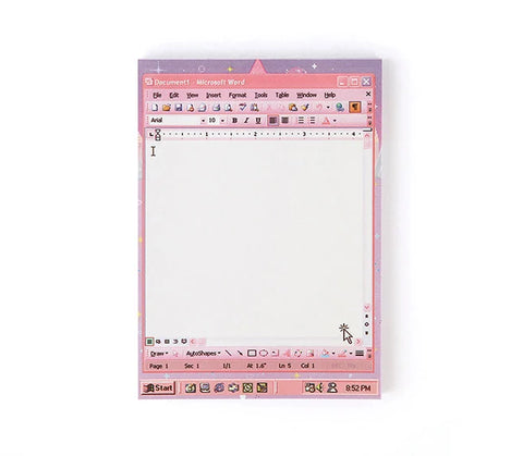 Moonlight Word Pink Memo Pad L