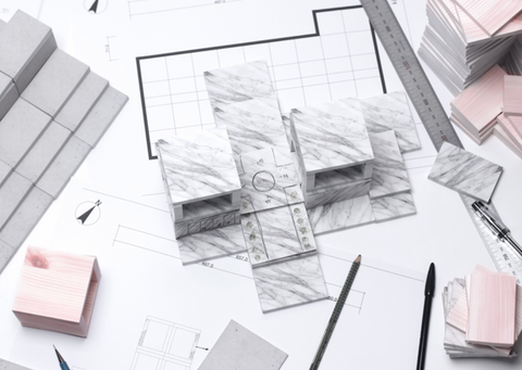 Sticky Block Memo Notes S [Marble]