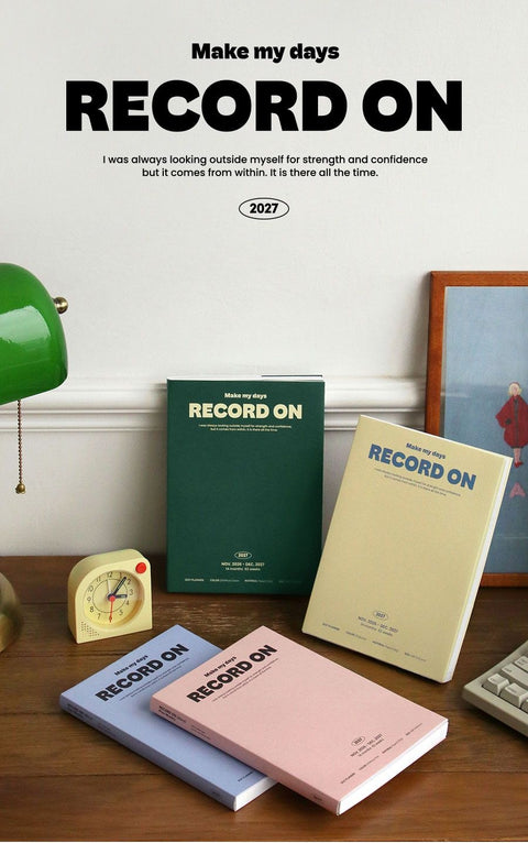 2027 Record On Weekly Planner A5 [4colors]