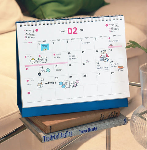 2027 PRISM Desk Calendar (OCT.2026-DEC.2027) | Dated + Undated Planner