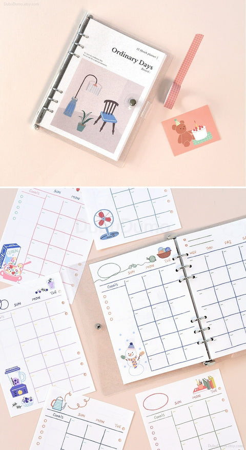 A5 6Ring Weekly Planner Inserts [4types]