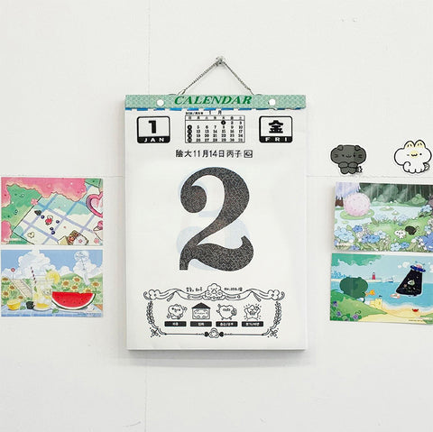 2026 Retro Wall Daily Calendar