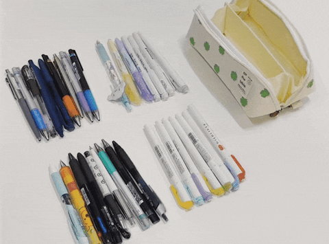 on the table Cube Pencil Case [2types]