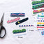 Underline Sticker Set | un cut lines stickers | 18sheets