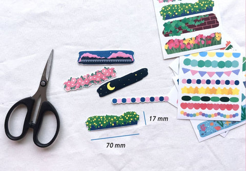 Underline Sticker Set | un cut lines stickers | 18sheets