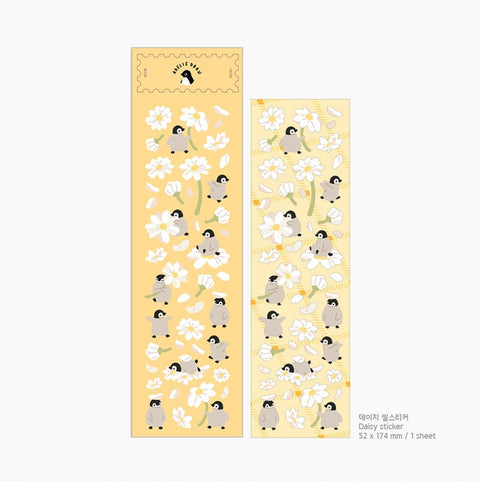 Seal Sticker [Adelie Penguin & Daisy]