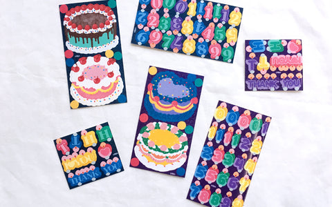 Big Cake Seal Sticker Set [2types]