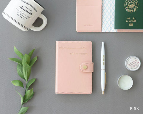 iconic Snap Passport Case [Pink] | Anti Skimming