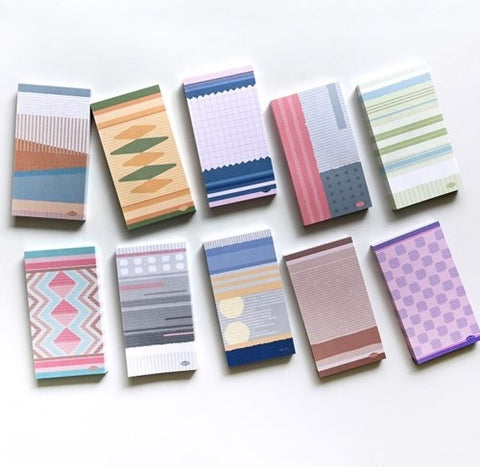 Warm Patterned Memo Pad Set [2types]