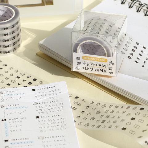 ICONIC Doodle Diary Kiss Cut Tape [2types]