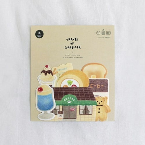 Planner Seal Stickers [1535 happy in the cafe]