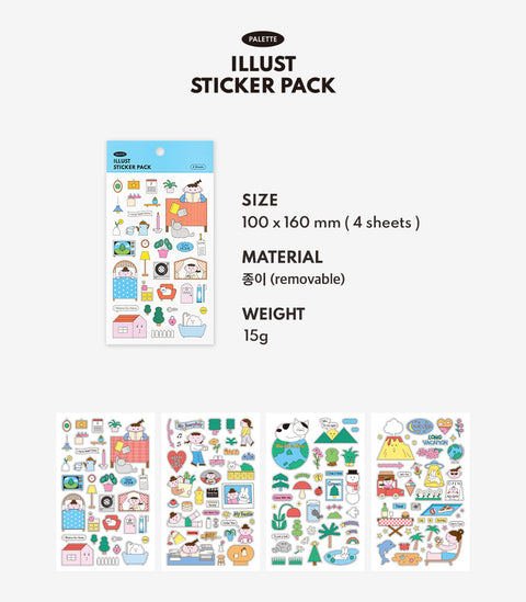 Palette Illust Sticker Pack | 4sheets