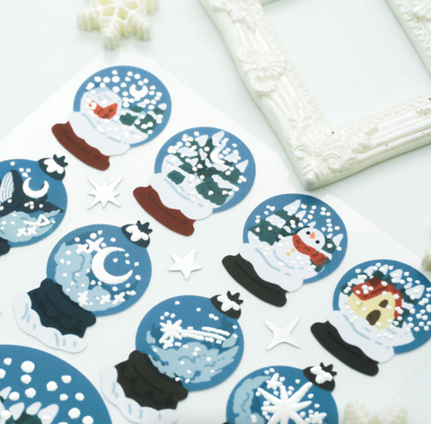 Christmas Snowball Seal Sticker