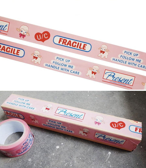 BABY LAMB Box Tape | Wrapping Packing Tape | Deco Tape | Adhesive Tape | Patterned Tape | Packaging Tape