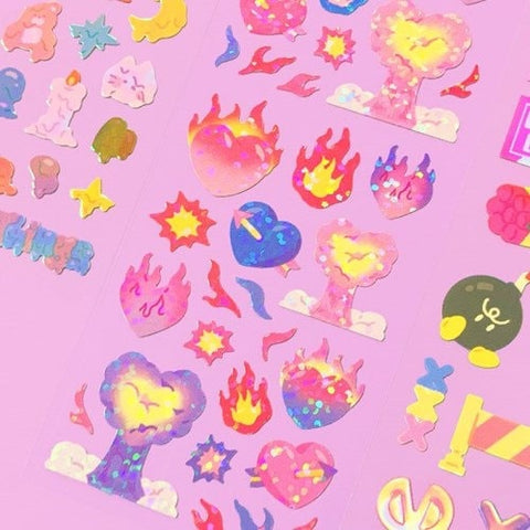 Twinkle Deco Sticker [Burning Heart]