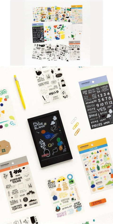 LIFE&PIECES Sticker Collection Pack [3types] | 6sheets