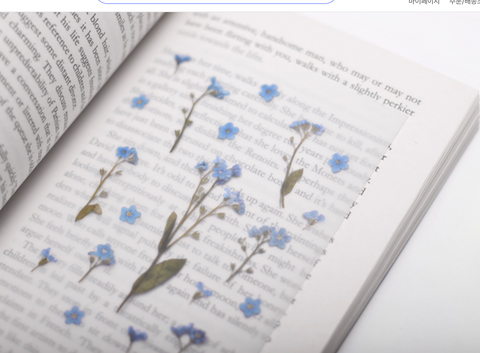 Pressed Flower Sticker [forget-me-not] | Printed Dried Flower Sticker