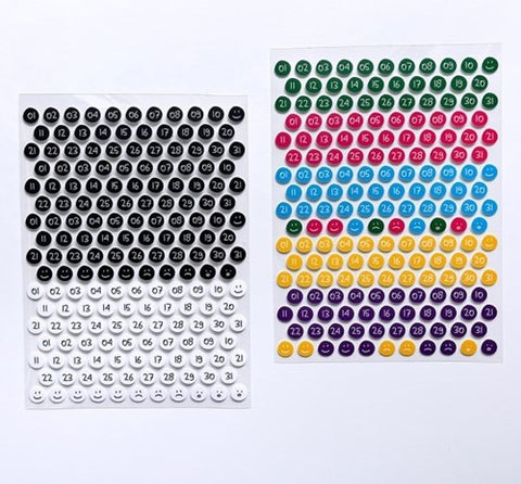 Circle Day Seal Sticker [2types] | Deco Sticker | Date