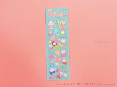 Twinkle Deco Sticker [Knitting Kitty]