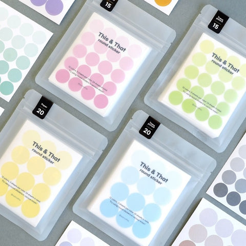 This & That Round Sticker Pack [4types] | 24sheets