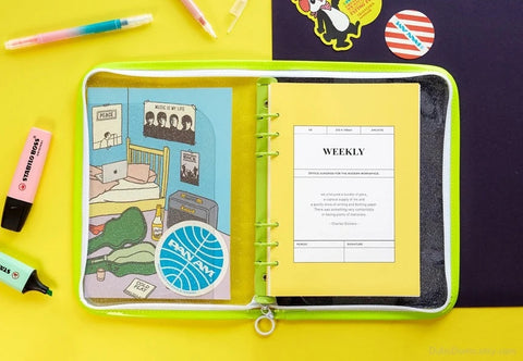 A5 Archive Twinkle Enamel Ring Binder Cover [Neon]