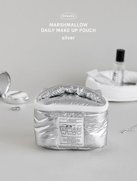 momossi Marshmallow Daily Makeup Pouch [Silver]