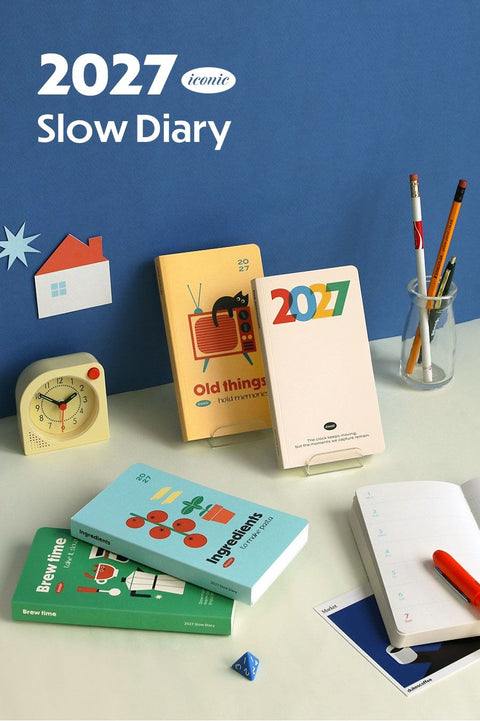2027 Slow Weekly Diary [4types] | Compact Handy Weekly Diary
