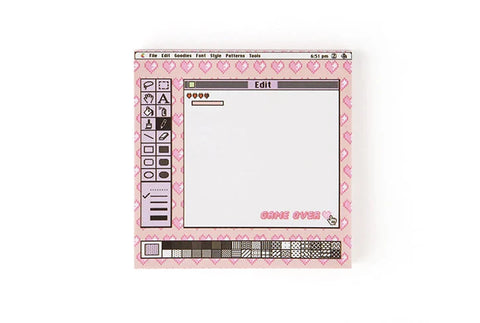 Moonlight Pink Game Over Memo Pad