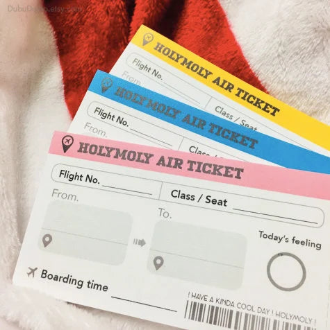 AIR TICKET Memo Pad [Yellow] | Airline Ticket Notepad